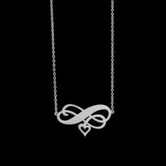 Personalize Double Infinity Name Necklace With Heart
