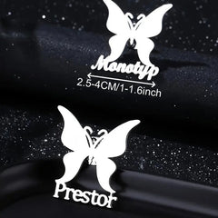 Butterfly Design Customized Name Brooch