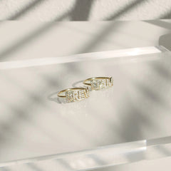 Personalized Dainty CZ Dimond Name Ring