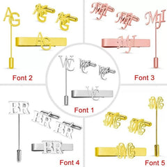 Personalized Cufflinks-Lapel Pin and Tie Bar For Men