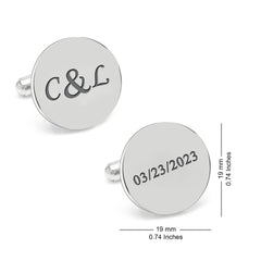 Personalized Date and Initial Cufflink For Men and Boys