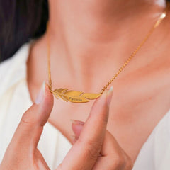 Personalized Feather Necklace