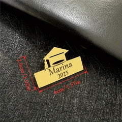Custom Engraved Graduation Cap Name Pin Brooch