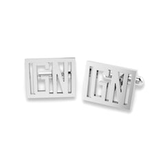 Personalized Initial Name Geometric Cufflink