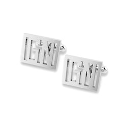 Personalized Initial Name Geometric Cufflink