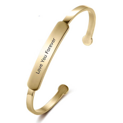 Personalized Inspirational Bangle-Bracelets Custom Engraved - Jeluxa