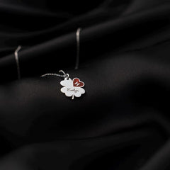 Custom Name Engraved Four Leaf Clover Necklace