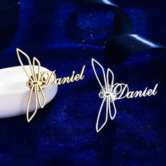 Customized Name Dragonfly Brooch