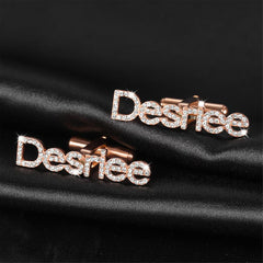 Personalized Name Initials Iced Out Cuff links
