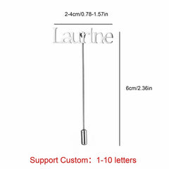 Personalized Custom Name Lapel Pin For Men