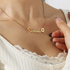 Personalized Stethoscope Name Necklace