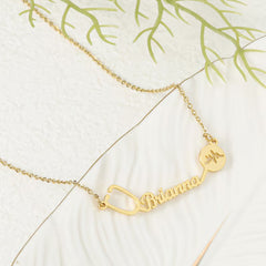 Personalized Stethoscope Name Necklace