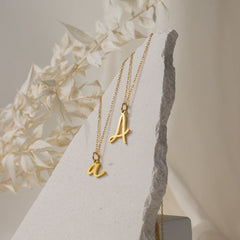 Personalized Custom Nella Initial Letter Necklace For Gift