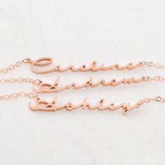 Personalized Custom Signature Font Name Necklace