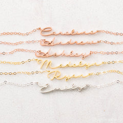 Personalized Custom Signature Font Name Necklace