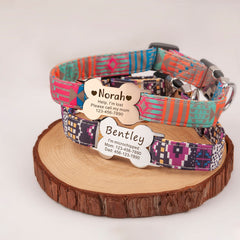 Personalized Dog-Pet Id Collar Slide On Bone Tags