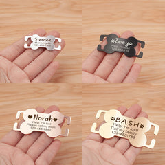 Personalized Dog-Pet Id Collar Slide On Bone Tags