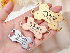 Personalized Dog-Pet Id Collar Slide On Bone Tags