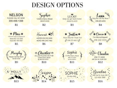 Personalized Dog-Pet Id Collar Slide On Bone Tags