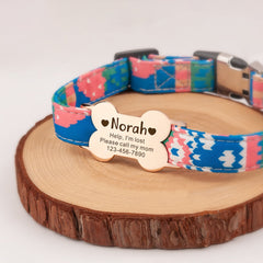 Personalized Dog-Pet Id Collar Slide On Bone Tags