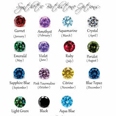 Custom Dainty Initial Birthstone Necklace with Box Chain