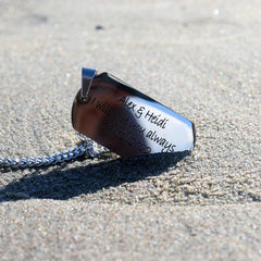 Personalized Engraved Tag Necklace for Men