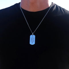 Personalized Engraved Tag Necklace for Men