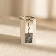 Personalized Fingerprint Keychain For Memorial Gift