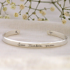 Personalized Memorial Text Engraved Bracelet For Men's