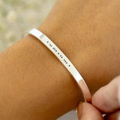 Personalized Memorial Text Engraved Bracelet For Men's