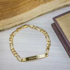 Personalized Men's ID Bracelet With Engraving
