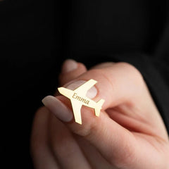 Personalized Name Pilot Jacket Brooch