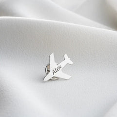 Personalized Name Pilot Jacket Brooch