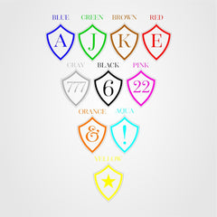 Shield Shape Monogram Initial Cufflinks