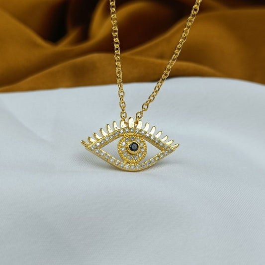 Stylish 18K Gold Plated Evil Eye Necklace For Girls