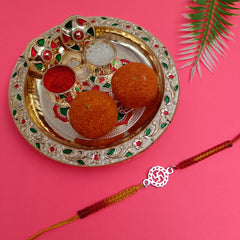 Swastik Pure Sterling Silver Rakhi For Your Lovely Brother