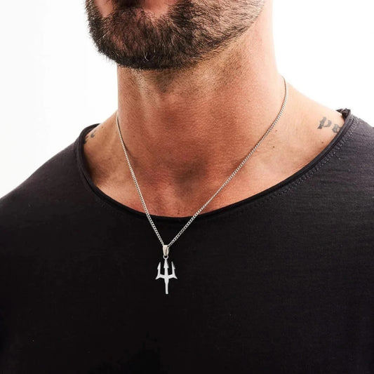 Poseidon Trident Necklace For Men