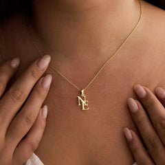 Dainty Interlocking Two-Letter Initial Necklace
