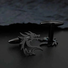 Unique Dragon Head Cufflink for Men