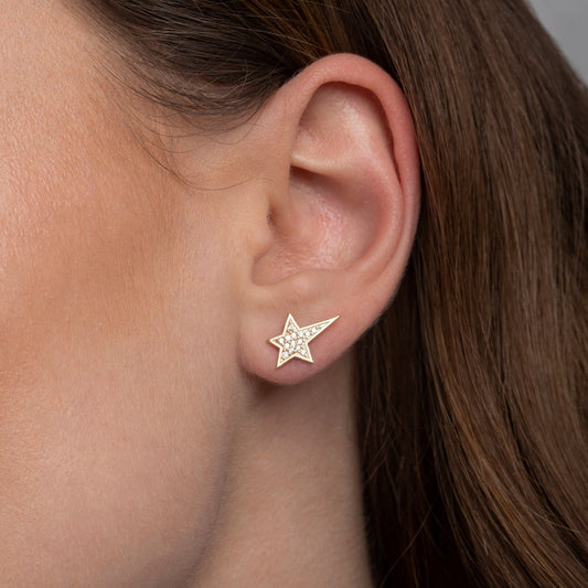 Sparkling Star Stud Earrings