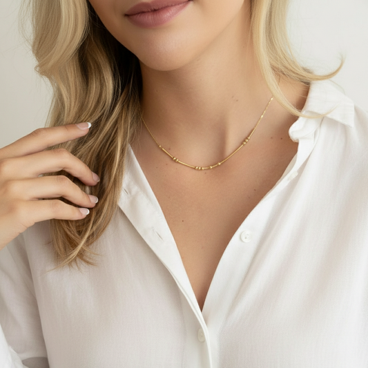 Personalized Morse Code- Hidden Name Necklace