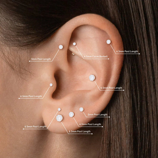 How To Measure stud Earring Size.