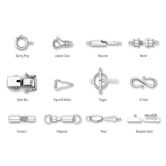 What are the different types of bracelet clasps and how do they work?