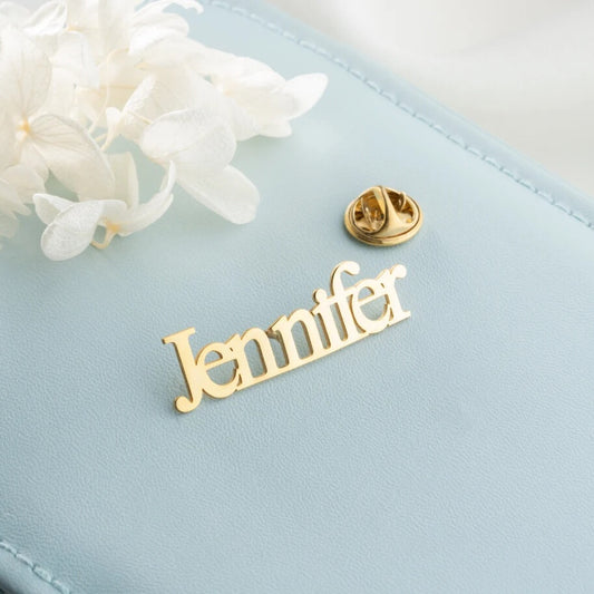 Personalized Nameplate Brooch - Unique Company Name Badge with Name