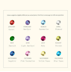 Customized Multiple Birthstone Necklace, Gemstone Necklace