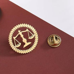 Advocate Justice and Equity Symbol Brooch