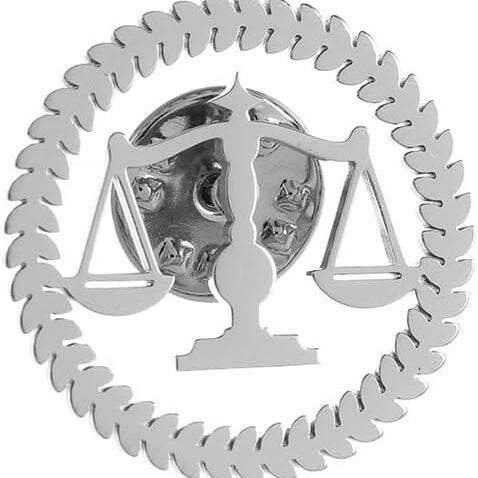 Advocate Justice and Equity Symbol Brooch