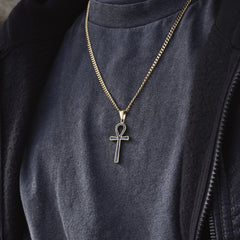 Ankh Curb Chain Necklace