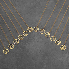 Aries Zodiac Sign Necklace