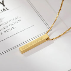 Ayatul Kursi 3D Bar Necklace